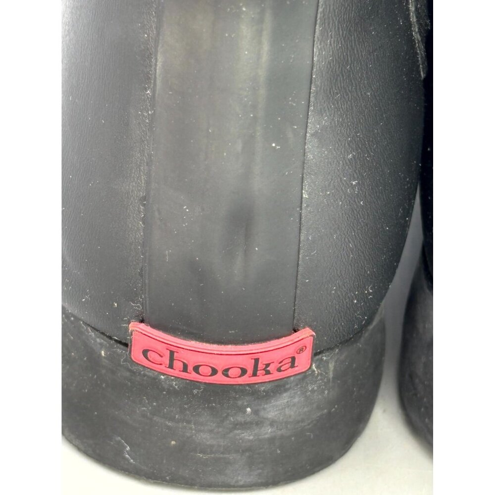 Chooka Delridge Womens Chelsea Rain Boots Sz 8 Black Waterproof Boots C11201531B - Picture 5 of 9